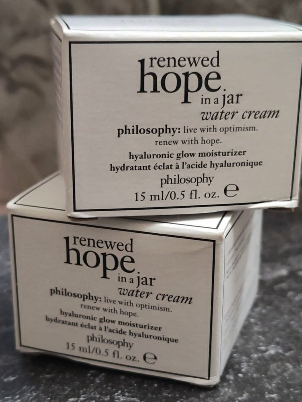 philosophy Hope in a jar Water cream - set of 2, .05 oz each - new in box